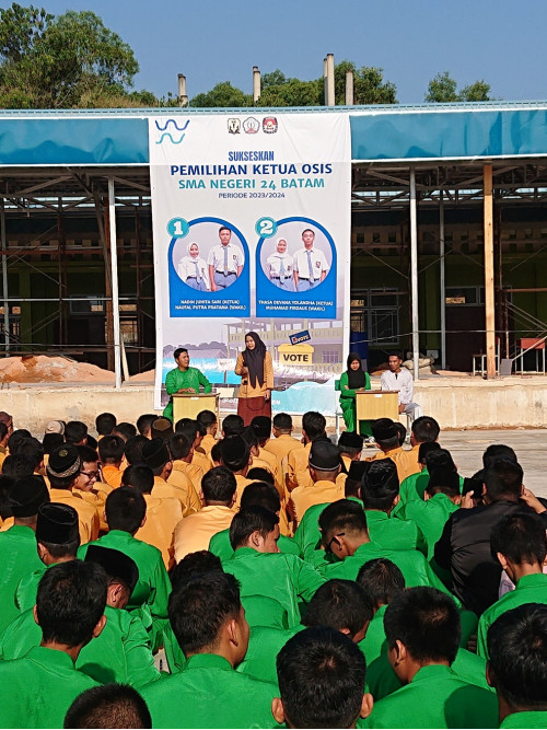 Kampanye Pasangan Calon Ketua OSIS dan Wakil Ketua OSIS SMAN 24 Batam Tahun Pelajaran 2023/2024